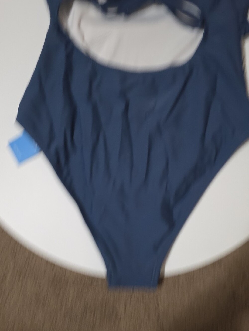 Cupshe  Blue Ruffle Strap One-Piece Swimsuit - Picture 4 of 7